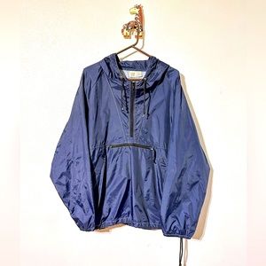Vtg Gap Pullover Windbreaker Hooded Jacket - Oversized Vintage 90s Y2K Navy Blue